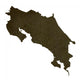 Dark silhouetted map of Costa Rica Wall Decal