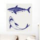 Reef Shark. Doodle style Wall Decal