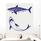 Reef Shark. Doodle style Wall Decal
