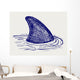 Reef Shark. Doodle style Wall Decal