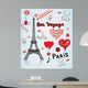 Paris France Romance Wall Mural
