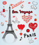 Paris France Romance Wall Mural
