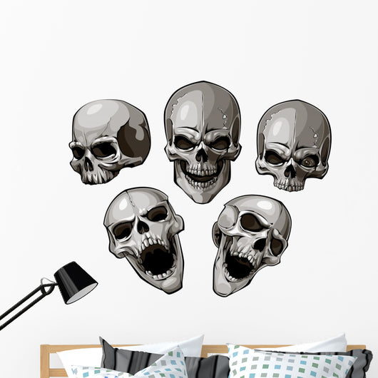Set Skulls Wall Decal Sticker Set