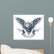 Skull With Wings and Ribbon Wall Decal