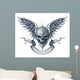 Skull With Wings and Ribbon Wall Decal