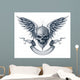 Skull With Wings and Ribbon Wall Decal