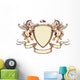 Vintage horse on shield Wall Decal