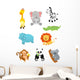 Baby Safari Animals Wall Decal Sticker Set