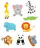 Baby Safari Animals Wall Decal Sticker Set