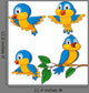 Bird cartoon Wall Decal