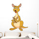 Kangaroo cartoon Wall Decal