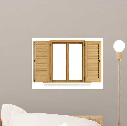 Wooden window shutters Wall Decal
