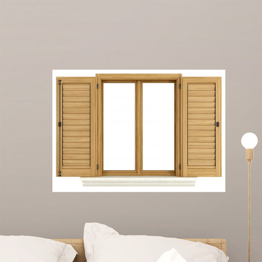 Wooden window shutters Wall Decal