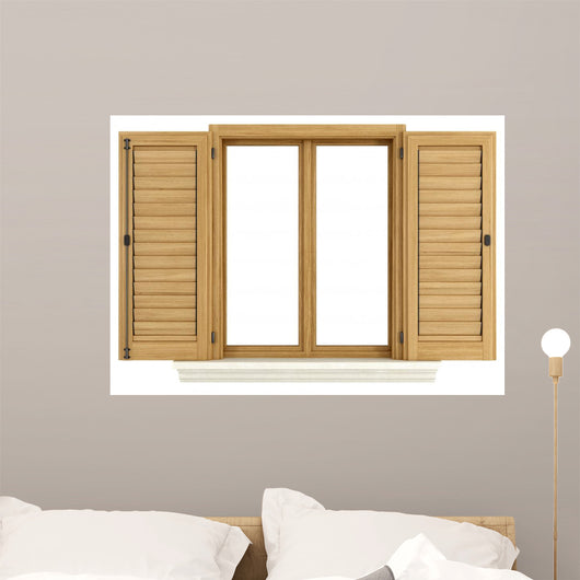Wooden window shutters Wall Decal