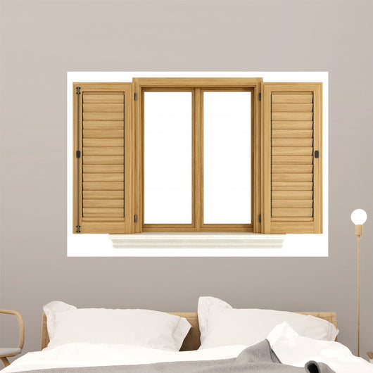 Wooden window shutters Wall Decal