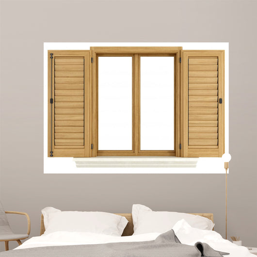 Wooden window shutters Wall Decal