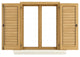 Wooden window shutters Wall Decal