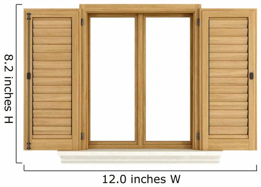 Wooden window shutters Wall Decal
