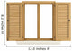 Wooden window shutters Wall Decal