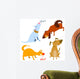 Four Dogs Wall Decal Sticker Set