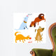 Four Dogs Wall Decal Sticker Set