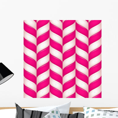 Abstract Candies Seamless Wall Decal shown on a wall