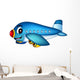 cartoon airplane Wall Decal