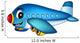 cartoon airplane Wall Decal