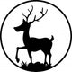 Cute Deer Silhouette Wall Decal