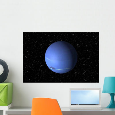 3D Render Neptune Wall Decal shown on a wall