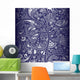 Seamless Floral Paisley Pattern Wall Decal