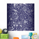 Seamless Floral Paisley Pattern Wall Decal
