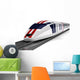 high-speed train on a white background Wall Decal