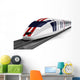 high-speed train on a white background Wall Decal