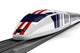 high-speed train on a white background Wall Decal