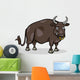 Bull Farm Animal Cartoon Illustration Wall Decal