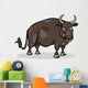 Bull Farm Animal Cartoon Illustration Wall Decal