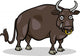 Bull Farm Animal Cartoon Illustration Wall Decal