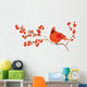 Red cardinal on a branch Wall Decal