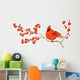 Red cardinal on a branch Wall Decal