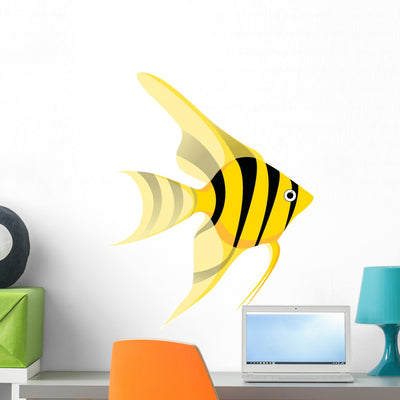 Icon Tropical Fish Wall Decal shown on a wall