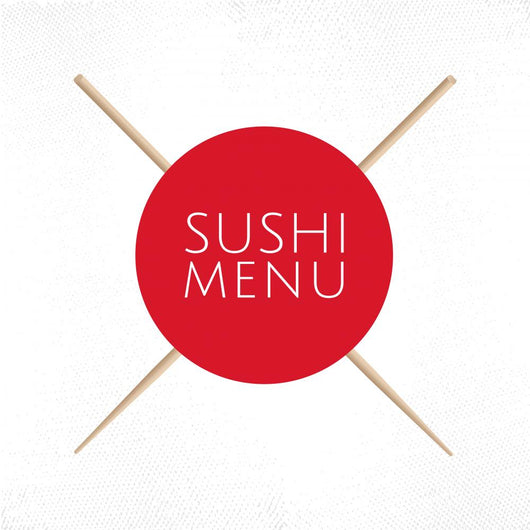 Sushi Menu Cover Template
