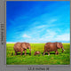 Elephants Family Savanna Safari Wall Mural