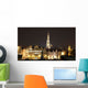 Old Town Brussels Night Wall Decal