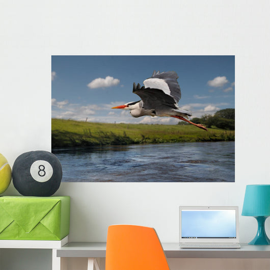 Heron Flight Wall Mural