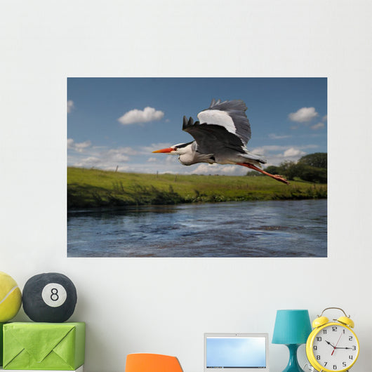 Heron Flight Wall Mural