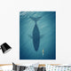 Whale below Sea Kayak Wall Decal