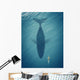 Whale below Sea Kayak Wall Decal