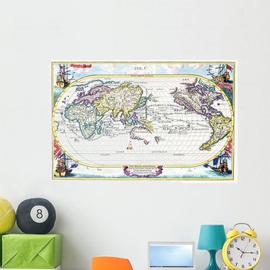 Antique Map 1700 Wall Mural