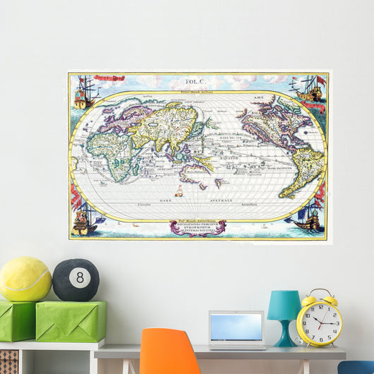 Antique Map 1700 Wall Mural